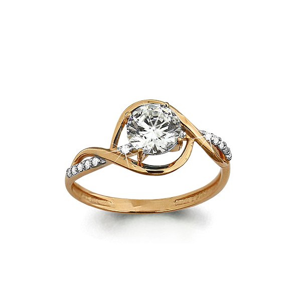 Кольцо Аквамарин - Золото 375, Фианит (арт. 662111А.8)