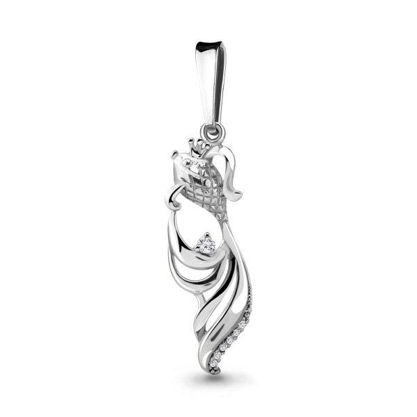 Подвеска Аквамарин - Серебро 925, Фианит (арт. 24123А.5)