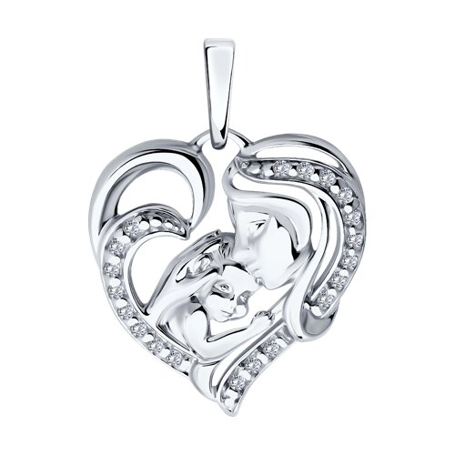 Подвеска SOKOLOV - Серебро 925, Фианит (арт. 94033241)