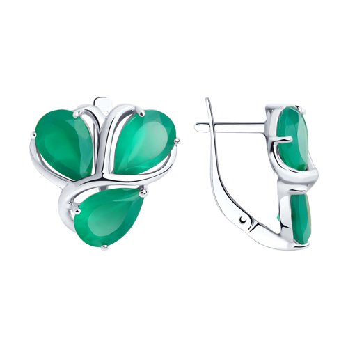 Серьги Diamant - Серебро 925, Агат (арт. 94-320-00439-1)