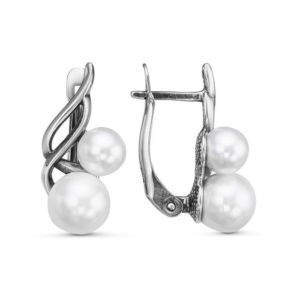 Серьги Красная пресня - Серебро 925, Жемчуг имитация (арт. 33613068)