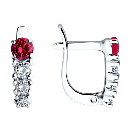 Серьги SOKOLOV - Серебро 925, Swarovski , Фианит (арт. 94026623)
