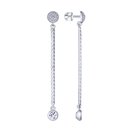 Серьги SOKOLOV - Серебро 925, Фианит (арт. 94022828)