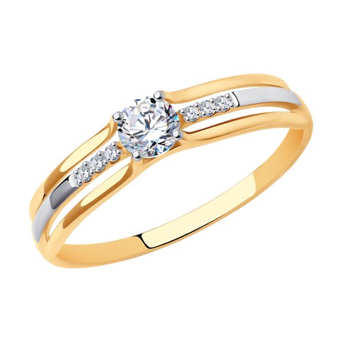 Кольцо SOKOLOV - Золото 375, Фианит (арт. 017337-4)