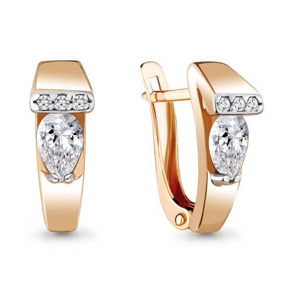 Серьги Аквамарин - Серебро 925, Фианит (арт. 48448А.6)