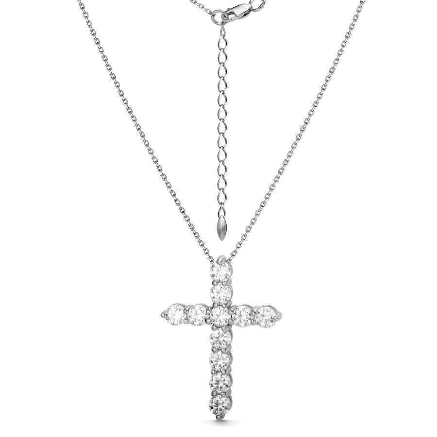 Колье Дар - Серебро 925, Синтетический муассанит (арт. Кц-2507рс16128)