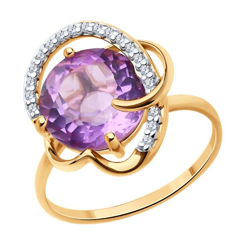 Кольцо Diamant - Серебро 925, Аметист, Фианит (арт. 93-310-01931-1)