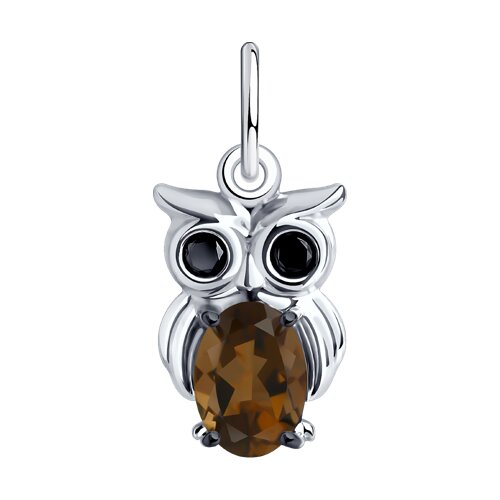 Подвеска SOKOLOV - Серебро 925, Раухтопаз, Фианит (арт. 92030754)