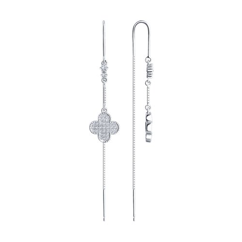 Серьги SOKOLOV - Серебро 925, Фианит (арт. 94026561-91)