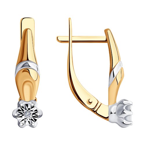 Серьги SOKOLOV - Серебро 925, Бриллиант (арт. 87020066)