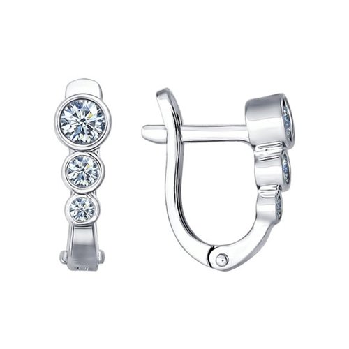 Серьги SOKOLOV - Серебро 925, Фианит (арт. 94021525)