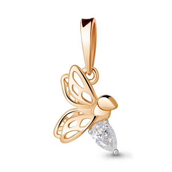 Подвеска Аквамарин - Золото 585, Фианит (арт. 24527.1)