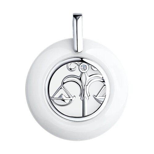 Подвеска Diamant - Серебро 925, Керамика, Фианит (арт. 94-130-00576-1)