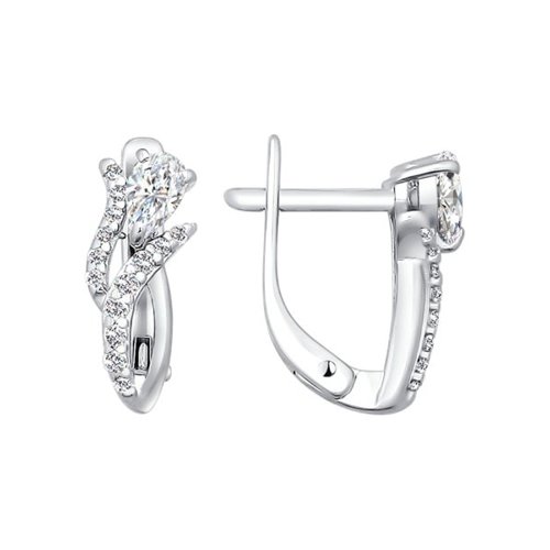 Серьги SOKOLOV - Серебро 925, Фианит (арт. 94020664)