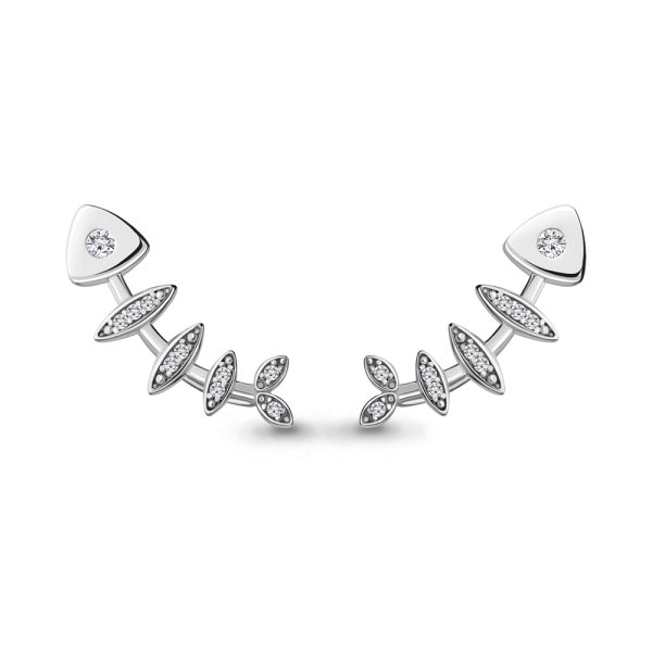 Серьги Аквамарин - Серебро 925, Фианит (арт. 48405А.5)