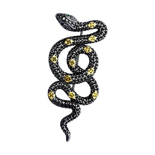 Брошь SOKOLOV - Серебро 925, Фианит (арт. 94040314)