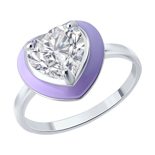 Кольцо SOKOLOV - Серебро 925, Фианит, Эмаль (арт. 94014468)