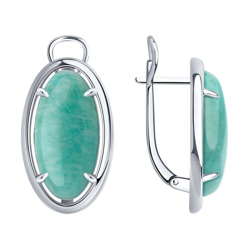 Серьги SOKOLOV - Серебро 925, Амазонит (арт. 83020423)
