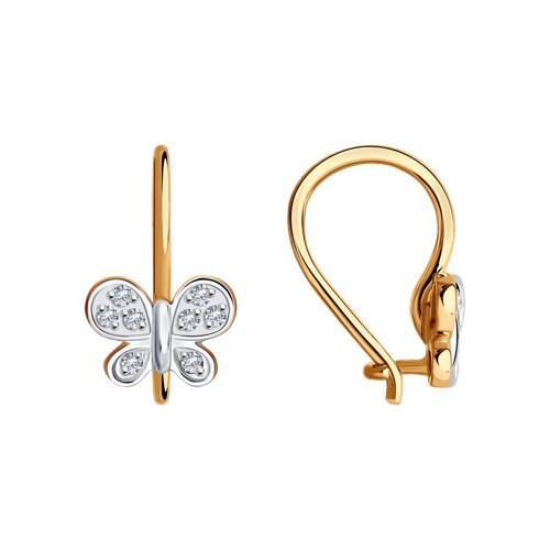 Серьги SOKOLOV - Золото 585, Фианит (арт. 029787)