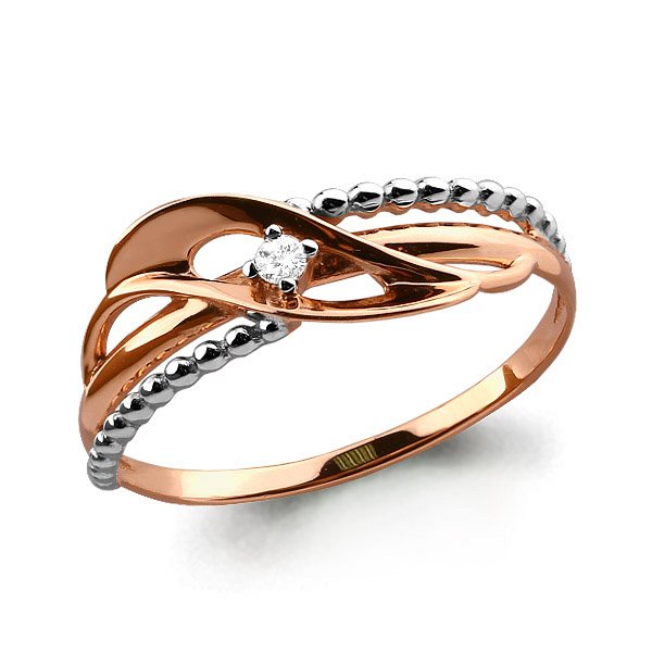 Кольцо Аквамарин - Золото 585, Фианит (арт. 64422А.1)