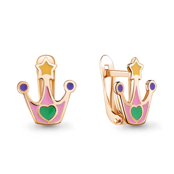 Серьги Аквамарин - Серебро 925, Эмаль (арт. 33139.6)