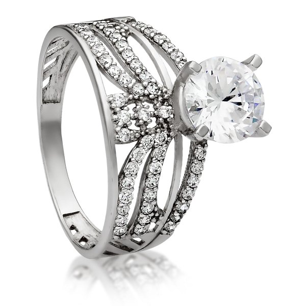 Кольцо Галатея - Серебро 925, Фианит (арт. 2604.1)