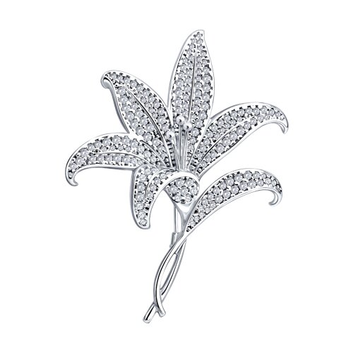 Брошь SOKOLOV - Серебро 925, Фианит (арт. 94049022)