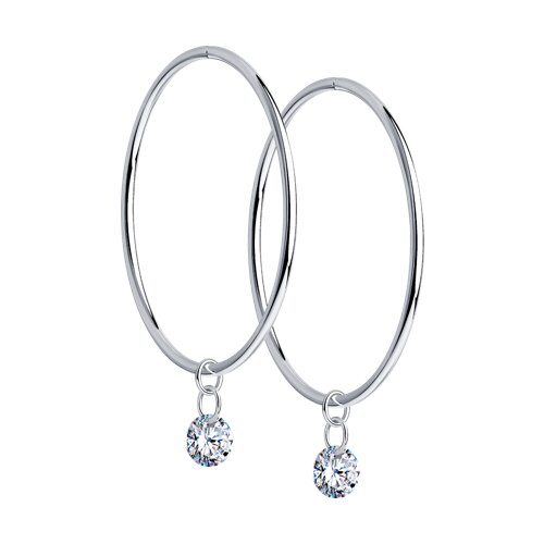 Серьги SOKOLOV - Серебро 925, Фианит (арт. 94024480)