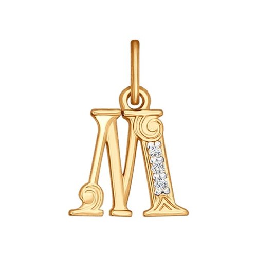Подвеска SOKOLOV - Золото 585, Фианит (арт. 033825)