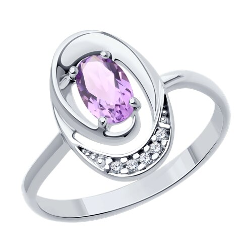 Кольцо Diamant - Серебро 925, Аметист, Фианит (арт. 94-310-02686-3)