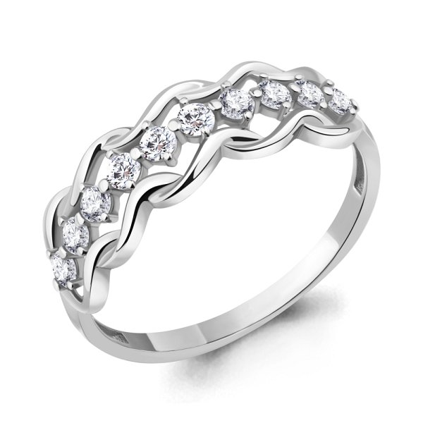 Кольцо Аквамарин - Серебро 925, Фианит (арт. 67351А.5)