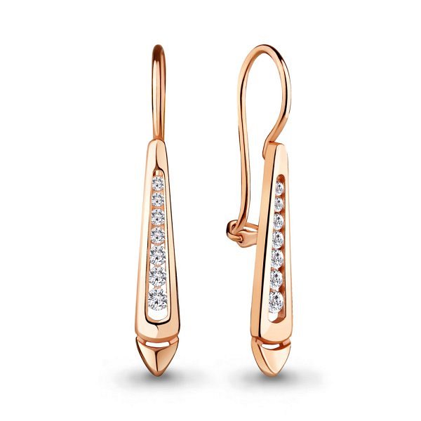 Серьги Аквамарин - Серебро 925, Фианит (арт. 48951А.6)