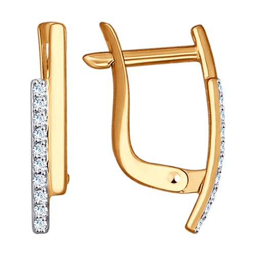 Серьги SOKOLOV - Золото 375, Фианит (арт. 027156-4)