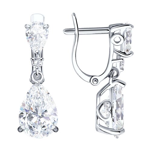 Серьги SOKOLOV - Серебро 925, Фианит (арт. 94021931)