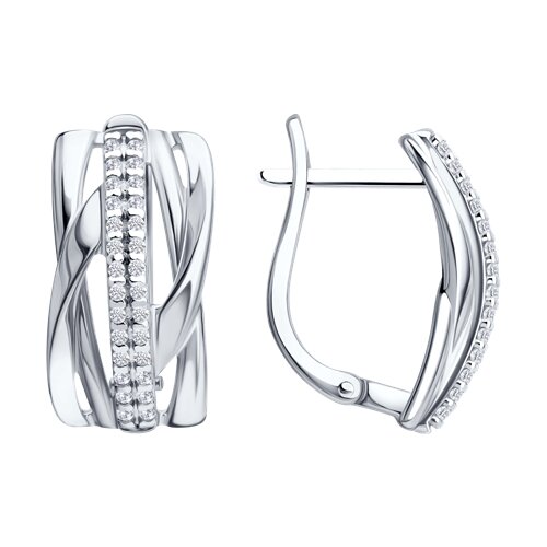 Серьги SOKOLOV - Серебро 925, Фианит (арт. 94027528)