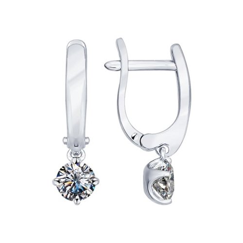 Серьги SOKOLOV - Серебро 925, Фианит (арт. 94021940)