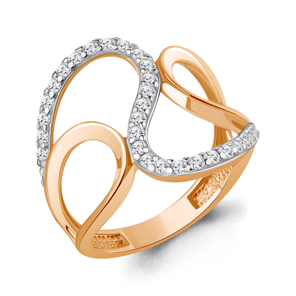 Кольцо Аквамарин - Серебро 925, Фианит (арт. 600487А.6)