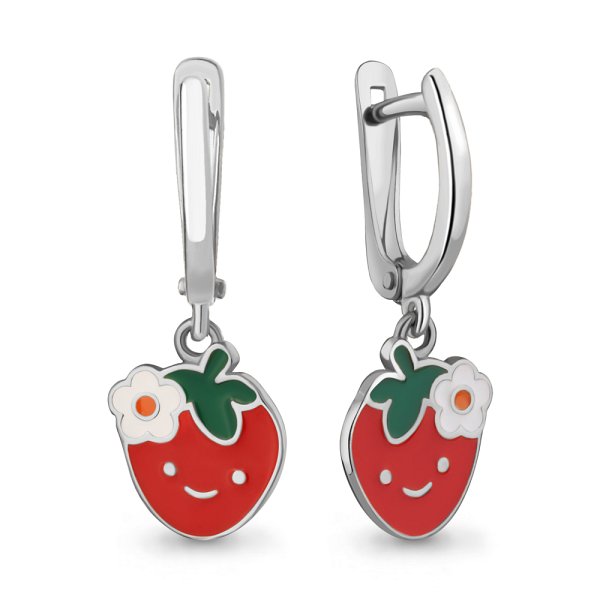 Серьги Аквамарин - Серебро 925, Эмаль (арт. 34929.5)