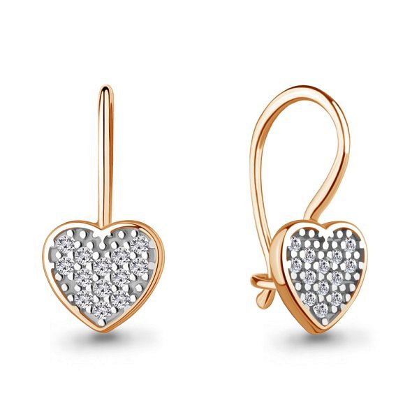 Серьги Аквамарин - Серебро 925, Фианит (арт. 400859А.6)