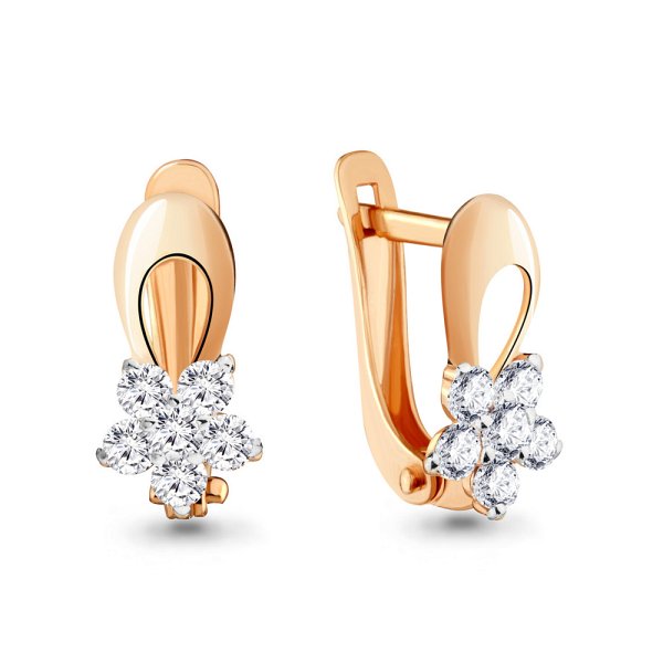 Серьги Аквамарин - Золото 375, Фианит (арт. 45370А.8)