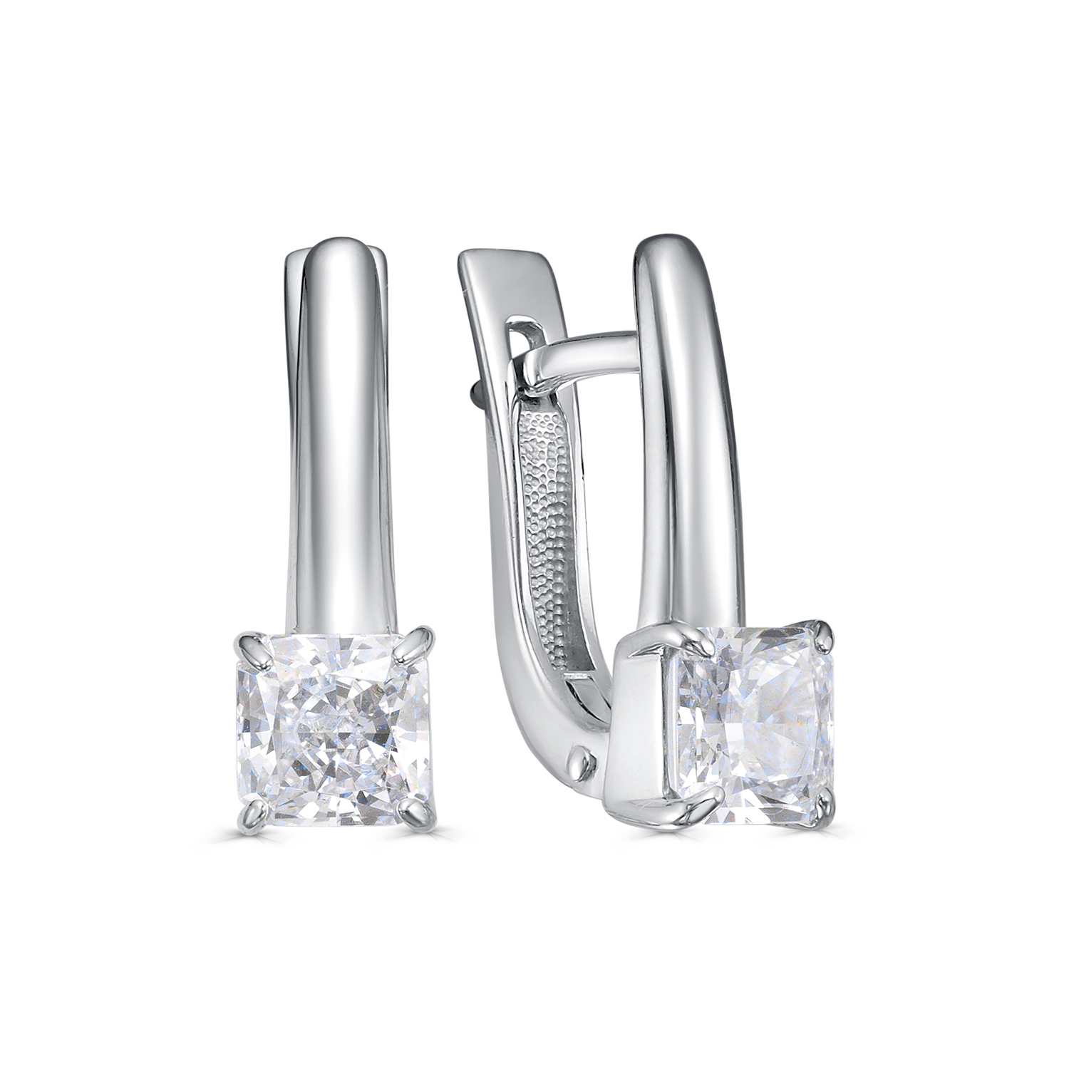 Серьги Кабаровских - Серебро 925, Бриллианит (арт. 12-636-21500)