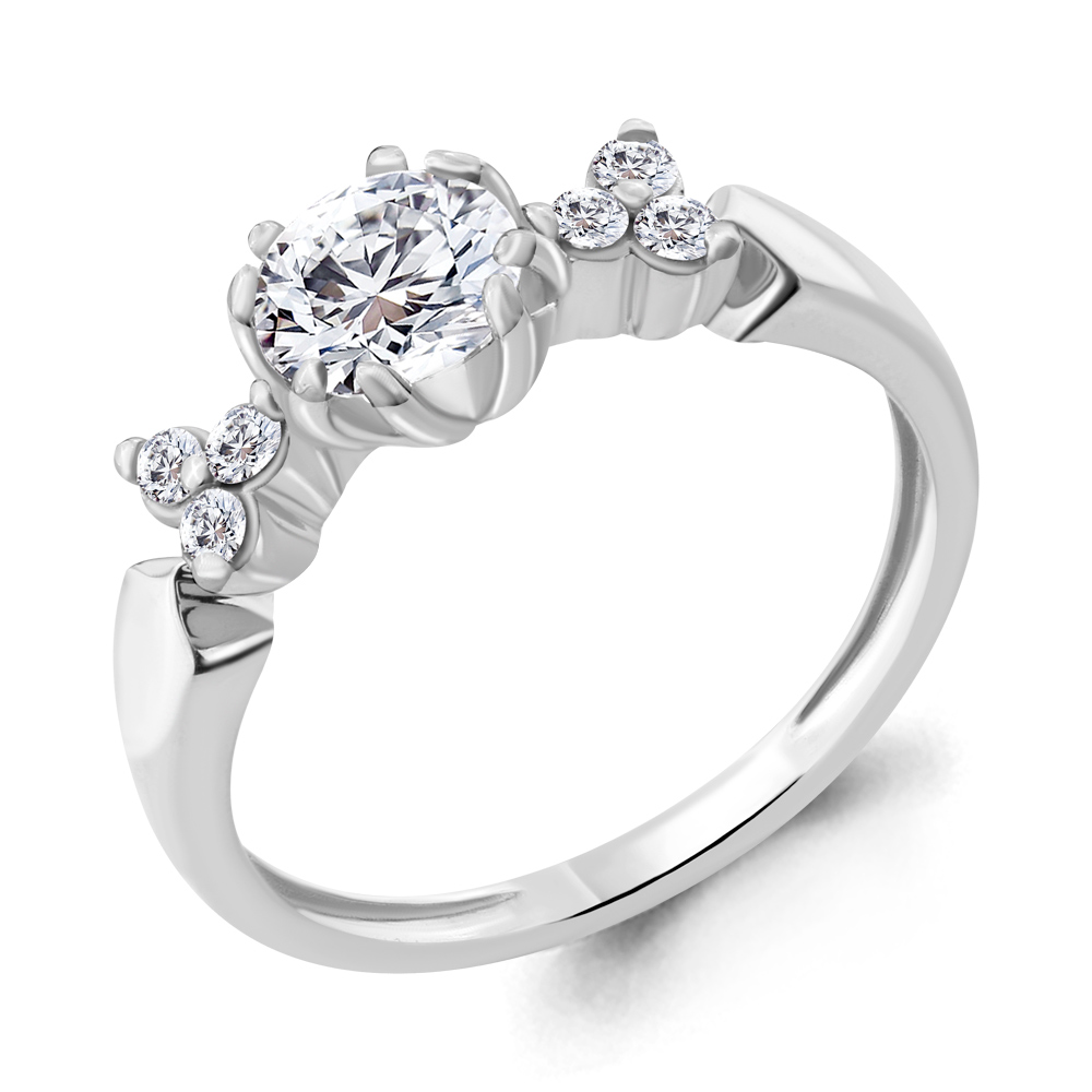 Кольцо Аквамарин - Серебро 925, Фианит (арт. 66539А.5)