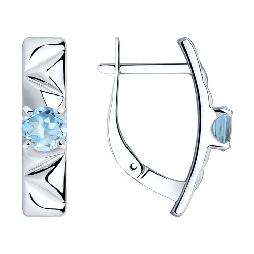 Серьги Diamant - Серебро 925, Топаз (арт. 94-320-00793-1)