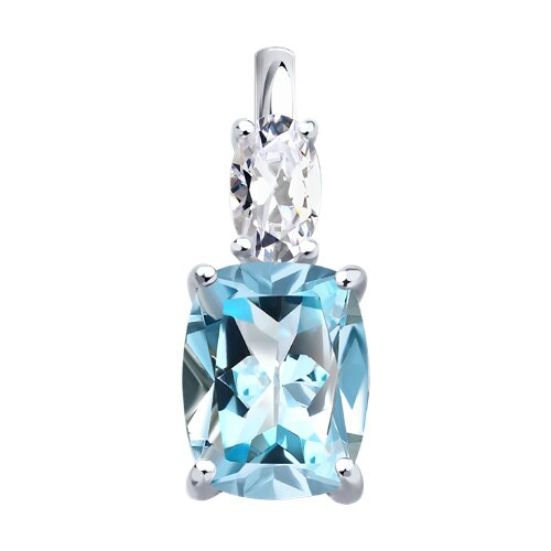 Подвеска SOKOLOV - Серебро 925, Топаз, Фианит (арт. 92030821)