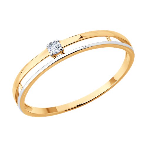 Кольцо SOKOLOV - Золото 585, Фианит (арт. 019584)