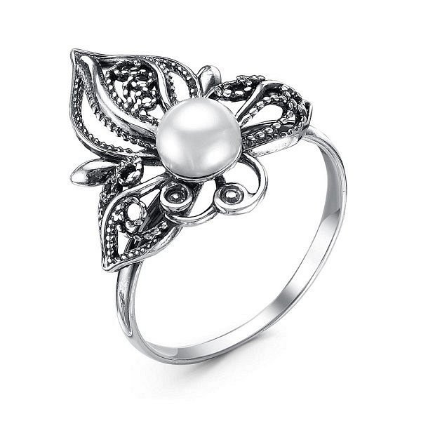 Кольцо Красная пресня - Серебро 925, Жемчуг культивированный (арт. 23312308)