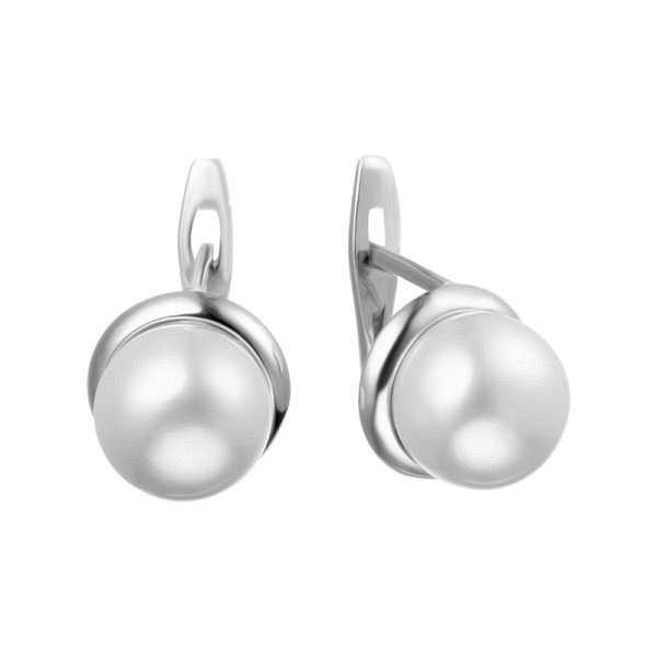 Серьги Мастер Клио - Серебро 925, Жемчуг культивированный (арт. 24С0569КС)