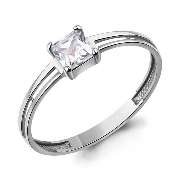 Кольцо Аквамарин - Серебро 925, Фианит (арт. 600694.5)