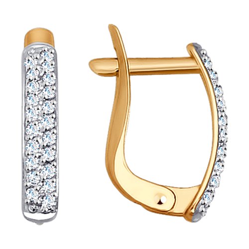 Серьги SOKOLOV - Золото 375, Фианит (арт. 027265-4)