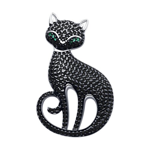 Брошь SOKOLOV - Серебро 925, Фианит (арт. 94040300)